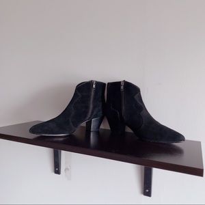 ASH Hurricane Suede Ankle Boots in Black